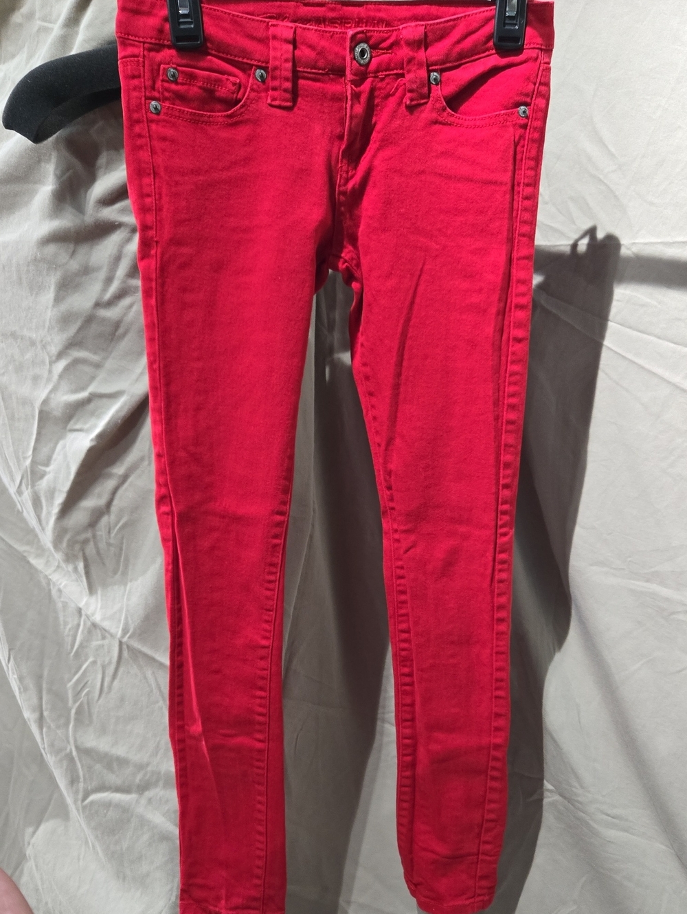 Blue Asphalt Bright Red Skinny Jeans